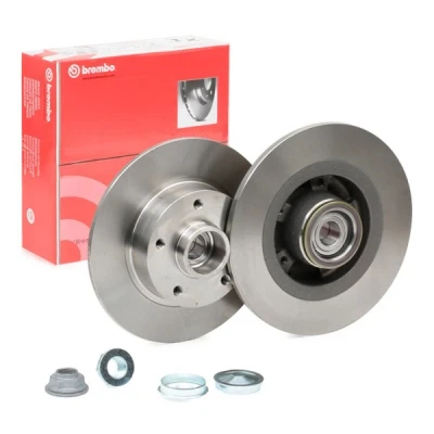Imagen de BREMBO 08.B397.27 Disco de freno 274 11 5 macizo con juego cojinetes rueda, anillo sensor ABS RENAULT: SCENIC 3, GRAND Fluence