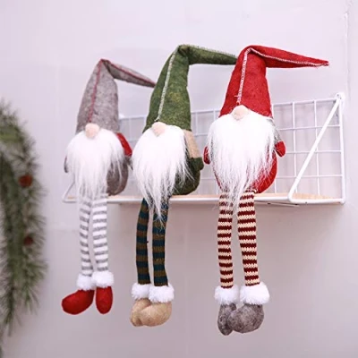 Imagen de Leipple decoración navideña de gnomo Felpa 3 Paquetes, Adornos Hechos a Mano Tomte Santa Elf Sueco, para el hogar, Restaurante y Oficina