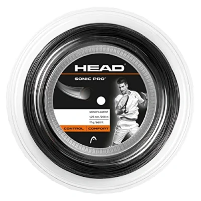 Imagen de HEAD Sonic Pro Rollo Cordajes de Raquetas Tenis, Adultos Unisex, Negro, 17