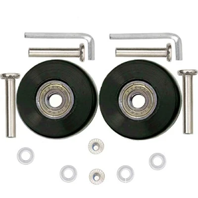 Imagen de ORO Juego de 2 Ruedas Repuestos para Maletas Equipaje 45 * 18mm con 35/40mm Ejes, 8mm Rodamientos Reparación