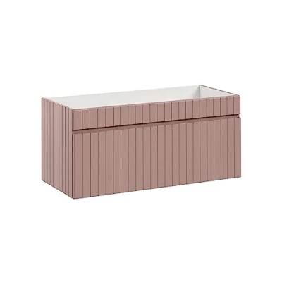Imagen de Mueble de Lavabo 100 cm Iconic Rose, Colgante, encimera o Incluido, Color Rosa Mate (Solo Mueble)