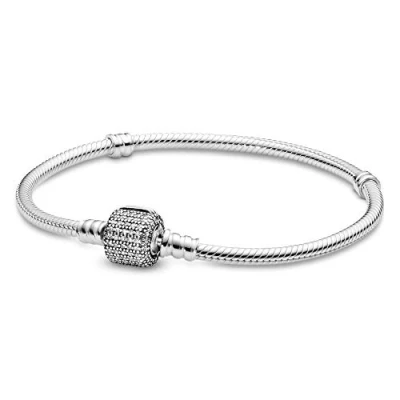 Imagen de Pandora Icons Pulsera de plata con circonitas cúbicas transparentes, 16