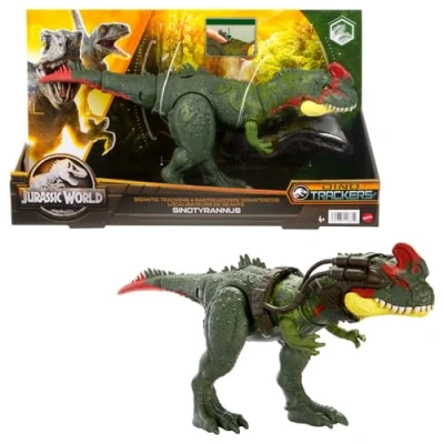 Imagen de Mattel Jurassic World Gigantic Trackers Sinotyrannus Dinosaurio de juguete, +4 años (HLP25)
