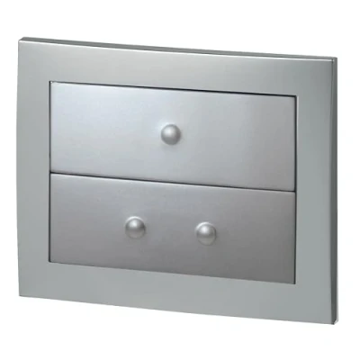 Imagen de Wirquin 55719671 Placa de control mecánico para inodoro (doble caza, todos los edificios soporte Wirquin, cromado mate
