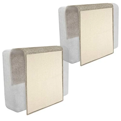 Imagen de Navaris Set de 2X rascadores para Gatos Protector sofá contra arañazos Gato y Perro Rascador afilador uñas sisal en marrón