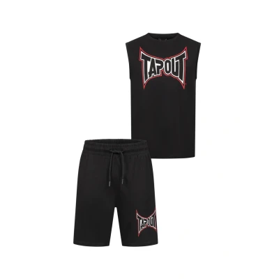 Imagen de Tapout ÄRMELLOSES SET Normale Passform Dorrisa Pantalones deportivos, Hombre, Talla: XXL, Black white red