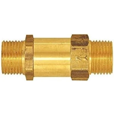 Imagen de Válvula antirretorno, forma de paso, MS, temperatura media y ambiente. máx. 180 C, G 1/4 AG, PN 16 bar, presión apertura 0,4 0,5 bar.
