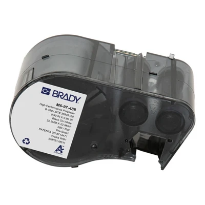 Imagen de Brady Etiquetas de poliéster para impresoras BMP51/BMP53/M511 280 adhesivas Negro sobre blanco (22,86 mm (an) x 22,86 (al)) M5 97 488