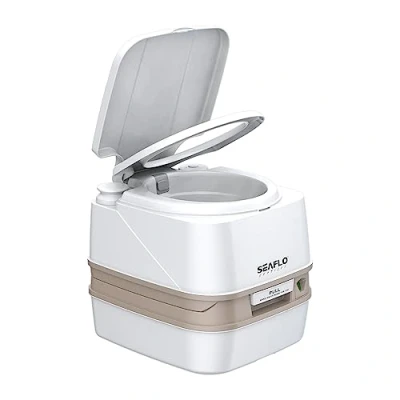 Imagen de Seaflo LIGHTEU 12L 3.2Gallon Inodoro portátil de inyección Multifuncional RV Camping Caravana al Aire Libre