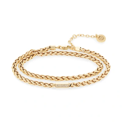 Imagen de Tommy Hilfiger Snake Pulsera goldcoloured/white, Mujer, Talla: One Size, Gold coloured/white