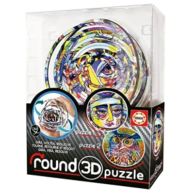 Imagen de Educa 3D Round Puzzle Abstract Gira, voltea y Resuelve Rompecabezas Niños Adultos Juegos a Partir de 8 años (19709)