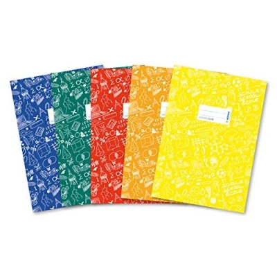 Imagen de HERMA 20211 fundas formato A4 SCHOOLYDOO, para cuadernos escolares con etiqueta, de polipropileno resistente y lavable, 5 unidades, multicolor
