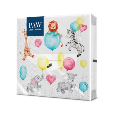 Imagen de PAW Servilletas Papel 3 Capas (33 x 33 cm) I 20 Unidades Perfecto para Fiestas, Cumpleaños y Celebraciones de con Diseño Diversión Infantil