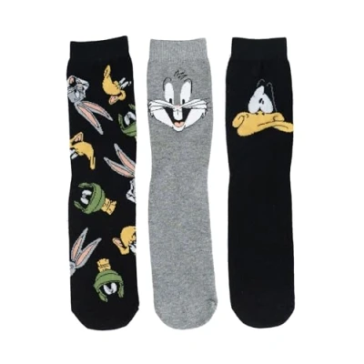 Imagen de United Labels Looney Tunes Bugs Bunny, Duffy Duck, Taz &amp; Co. Calcetines para hombre zapatillas de deporte 40 45 (paquete 5), multicolor,