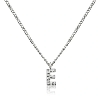 Imagen de GD GOOD.designs EST. 2015 Cadena con letras de plata para señoras I Collar respetuoso la piel colgante inicial acero inoxidable plata. (E)