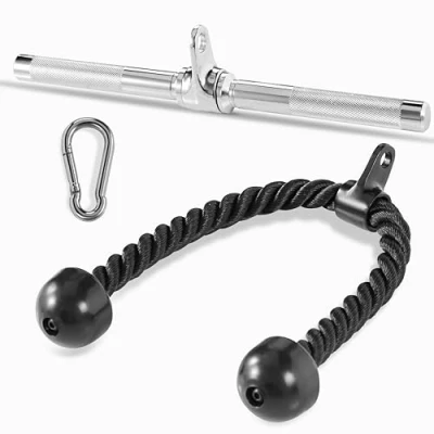 Imagen de Yes4All 5SU6 Combo Cable Attachment, cuerda para tríceps, barra recta