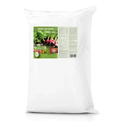 Imagen de CULTIVERS Abono Guano Ecológico 25 kg. Fertilizante Universal de Origen 100% Orgánico y Natural para Huerto Jardín. Alta concentración NPK.