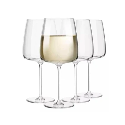 Imagen de Krosno Copas de Vino Blanco Juego 4 480 ml Colección Modern Vidrio Cristalino Versátil y Duradero Claridad Impecable Brillo Apto para Lavavajillas