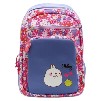 Imagen de Molang Mochila Infantil Adaptable a Trolley, Varios Compartimentos, Tamaño 43 cm, Multicolor, Producto Oficial (CyP Brands)