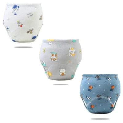 Imagen de FedMois Pack de 3 Braguitas Entrenamiento Reutilizables para Bebés, Astronauta, Oso y Baloncesto, 4 años