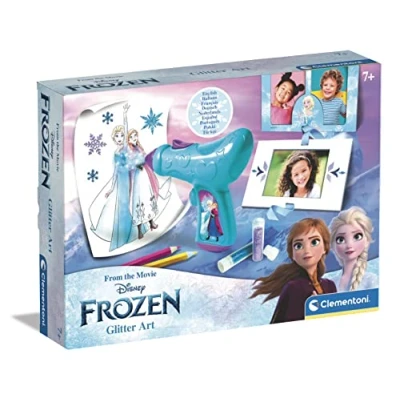 Imagen de Clementoni Disney 2 Decoraciones con Purpurina, Juego Manualidades de Frozen, a Partir 7 años (18718), Multicolor, One Size