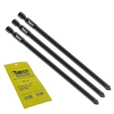 Imagen de 3 x SabreCut SC127PH2B_3 127 mm PH2 Compatible con Fein ASCT14M ASCT18M SCT5 40M 60503306008 Destornillador para paneles de yeso intercalado alimentación automática Broca pistola