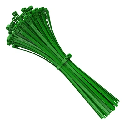 Imagen de intervisio Bridas de Plastico para Cables Reutilizables / 350mm x 7,5mm Verde 100 Piezas