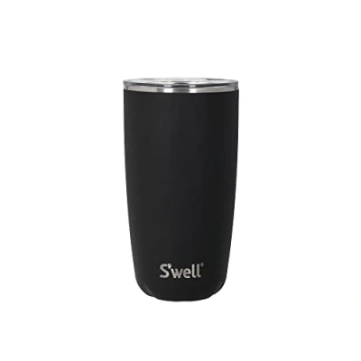 Imagen de S&#039;well Tumbler with Lid, 530ml, Onyx, BPA/BPS Free Vacuum Triple Insulated Travel Cup Slide Open for Hot and Cold Beverages, At Home or Work up to 12h Cold/4h