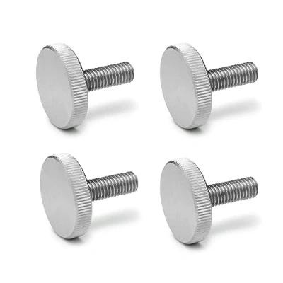 Imagen de Ganter Normelemente tornillos moleteados planos (forma baja) DIN 653 M5 16 NI 4 unidades acero inoxidable Rosca: x