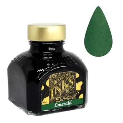 Imagen de Diamine Frasco de tinta pluma estilográfica 80 ml turquesa, color Esmeralda