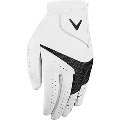 Imagen de Callaway Guantes de Golf Weather Spann 2032 para Hombre, M, Blanco (Derecha)