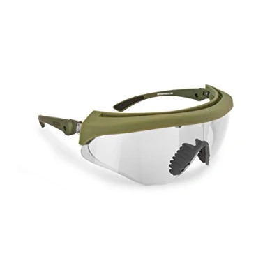 Imagen de BERTONI Gafas Protectoras Balisticas de Tiro Polígono Caza Softair Lente 2.8mm Anti Vaho Inclinaciòn la Ajustable AF869 Italy (Lente Clara)