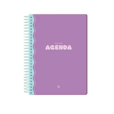 Imagen de Agenda escolar A5 dia página (2025 2026) Morada