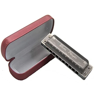 Imagen de East Top 10 Holes Professional Diatonic Blues Harmonica Key of C para adultos, músicos profesionales y estudiantes