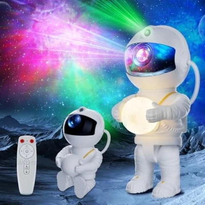 Imagen de Swoieltr Proyector Estrellas, LED Astronauta Galaxia, 8 Modos de Luz Lámpara Proyección, Rotación 360 y Control Remoto Noche para Dormitorio, Regalos niño Adulto