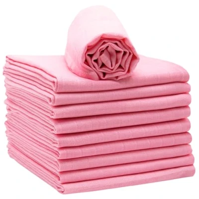 Imagen de ZOLLNER Juego de 10 muselinas para bebé, Rosas, 70x70 cm, 100% algodón