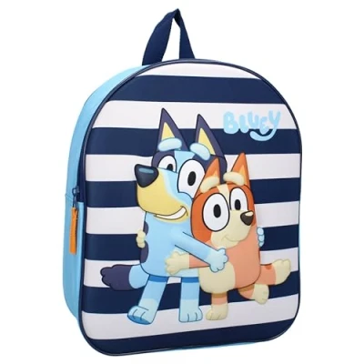 Imagen de Vadobag Mochila de perro BLUEY Oh Happy Days 3D para niños Escuela Guardería Color Azul y Dimensiones 32 x 26 11 cm, celeste., talla unica