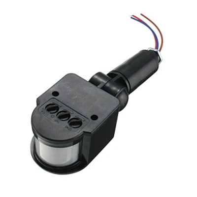 Imagen de 12m Pir Sensor Detector de Movimiento Infrarrojos Luz Montaje Pared Al Aire Libre Rf DC 12V Negro