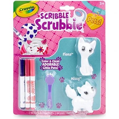 Imagen de CRAYOLA WASHIMALS Mini Set Gatitos para Utilizar con el Bañera y 4 Mascotas, Colorear darles un Buen baño a Las Mascotas Ideal Juego Regalo, Desde 3 años