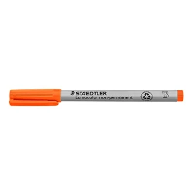Imagen de Staedtler 312 4 VE Lumocolor Rotuladores no permanentes para todas las superficies (punta biselada, 1 a 2,5 mm, 10 unidades), color naranja