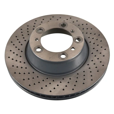Imagen de FEBI BILSTEIN 44060 Disco de freno Eje trasero izquierda 330 28 5 130 perforado/ventil. int. revestido PORSCHE: 911 Coupé, Targa, Cabrio
