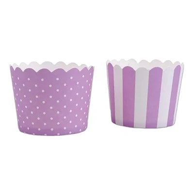 Imagen de Staedter 12 piezas Mini Cupcakes Lila Blanco Papel, Violeta, 30 x 5 4,7 cm