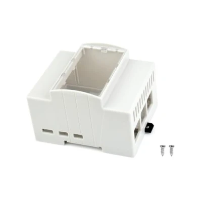 Imagen de Funda para Raspberry Pi 5, carril DIN, carcasa ABS compatible con HATs PoE Hat (F), RS485 CAN HAT, etc. Ventana superior transparente, gran espacio interior, modulación de inyección