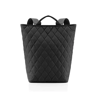 Imagen de reisenthel shopper backpack rhombus black mochila urbana con estilo, compartimento para el portátil, diseño moderno, Couleur:rhombus