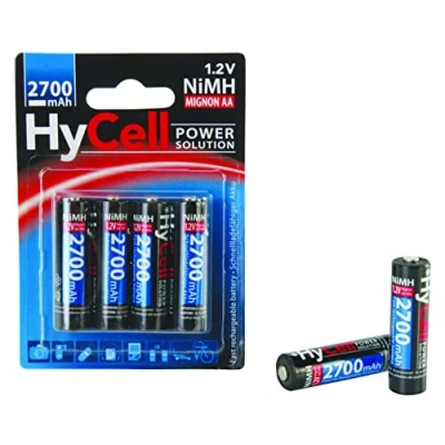 Imagen de HYCELL 5030682 Mignon tipo AA 2700mAh pila altamente capacitiva profesional/multiuso, foto digital, 4 unidades