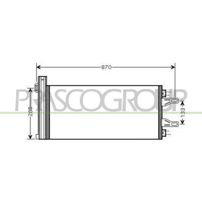Imagen de PRASCO CI954C002 Condensador con secador 15 10 Aluminio 730 FIAT: Ducato III Furgón, Camión de plataforma / Chasis, Bus