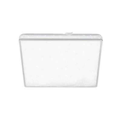 Imagen de BRILONER lámpara de techo LED con cielo estrellado, decoración estrellas, efecto retroiluminado, luz blanca neutra, 270x270x45 mm, cromo mate