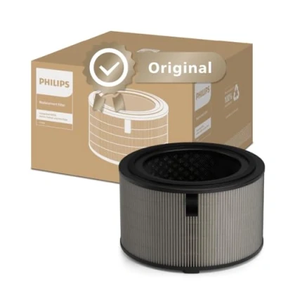 Imagen de Filtro de repuesto original Philips para el purificador y humidificador aire 2 en 1 serie 3400 AC3420 AC3421, HEPA NanoProtect + Active Carbon, 12 meses duración, negro/blanco (FY3400/30)