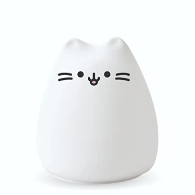 Imagen de InnoGIO GIOKitty Mini, luz nocturna con forma de gato para niños, silicona suave, 7 colores alternativos, lámpara noche diseño animales, adecuada bebés