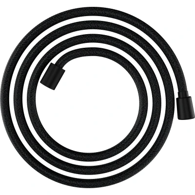 Imagen de hansgrohe Designflex, flexo de ducha universal 2,00 m, sistema anti torsión, manguera flexible y resistente a las torceduras, incl. juntas, negro mate
